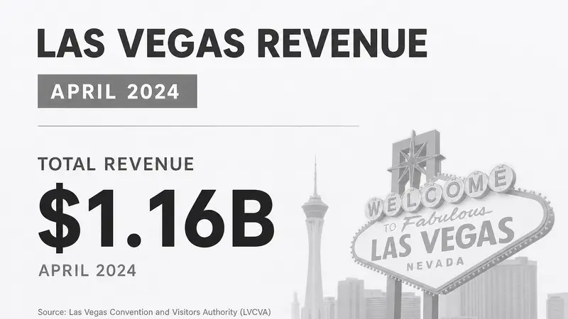 Pendapatan Las Vegas Meningkat di April, Namun Wisata Menurun